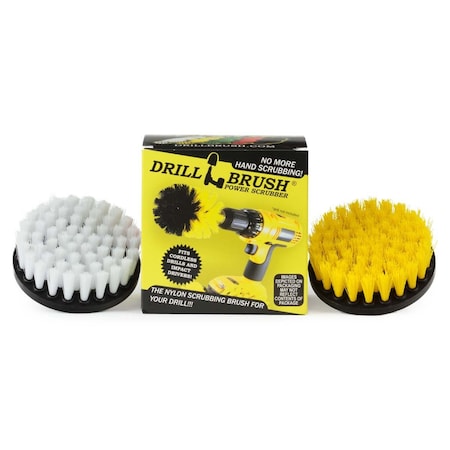 Drillbrush Drill Brush - Bathroom Accessories - Shower Curtain - Bath Mat 4in-S-WY-QC-DB